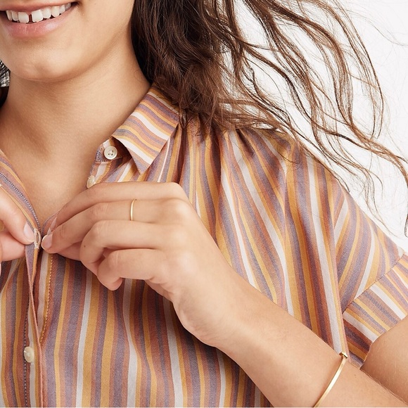 Madewell Central Shirt in Rainbow Stripe - Picture 4 of 7